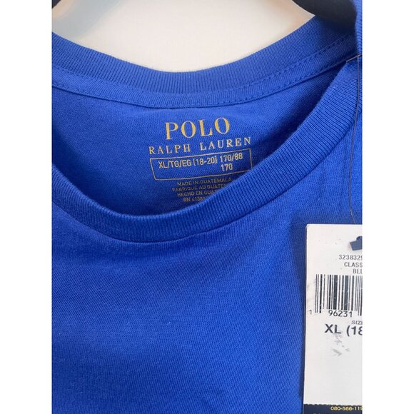 Polo Ralph Lauren Pony Cotton Crewneck Blue T-Shirt - Picture 4 of 4